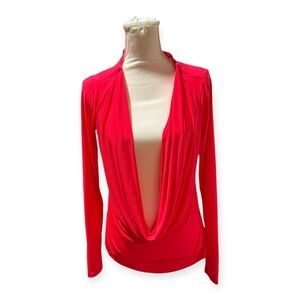 Elegant Red Drape Front Top Victoria Secret